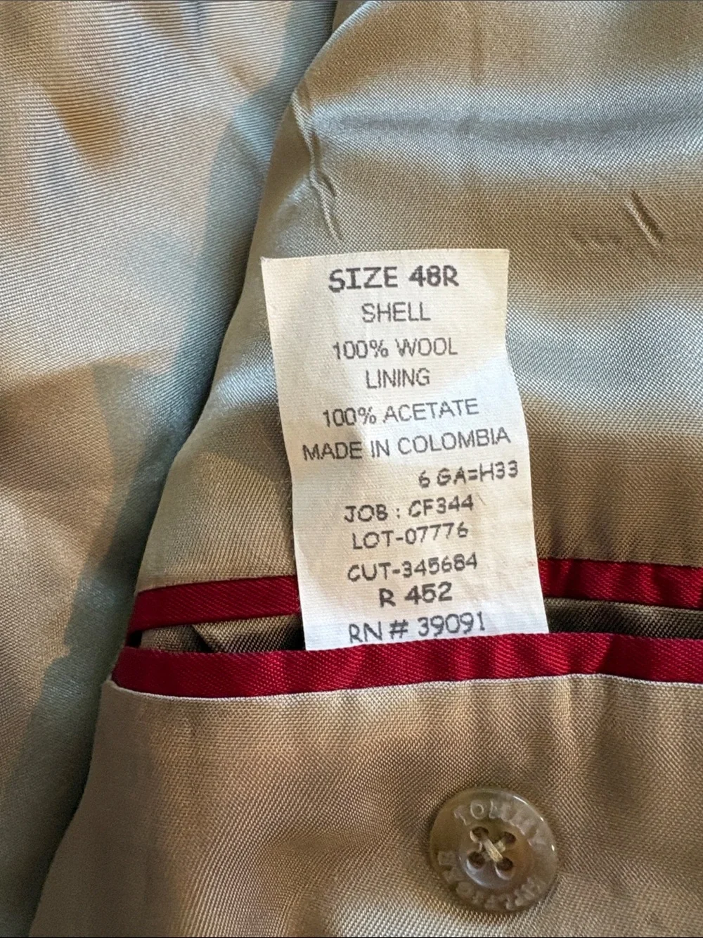 Tommy Hilfiger Tan Sport Coat Blazer